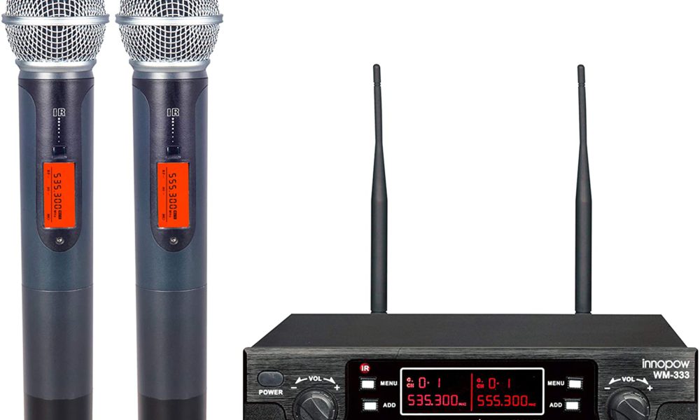 innopow 80Channel Dual UHF Wireless Microphone System IUIC Support