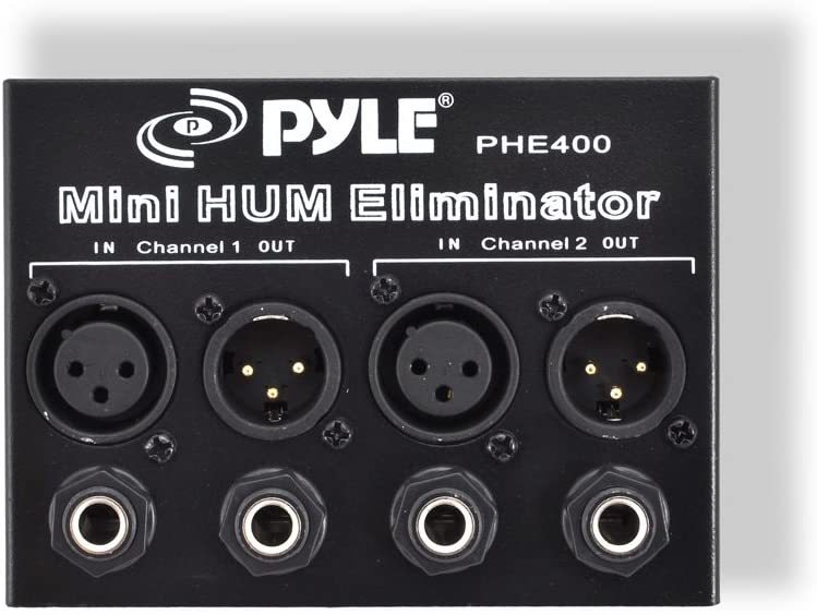 Pyle Compact Mini Hum Eliminator Box 2 Channel Passive Ground Loop